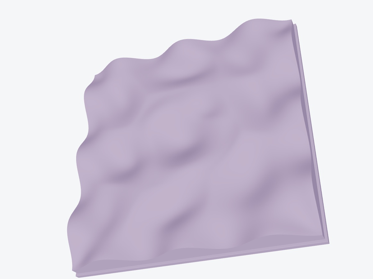 Sculpted surface and perimeter of a cloud diffuser module